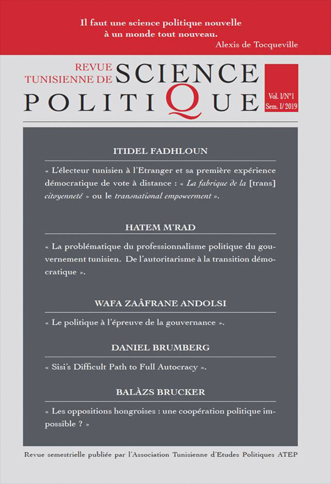 Revue Tunisienne de Science Politique Vol.1/N°1